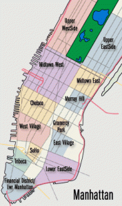 Kaart Manhattan